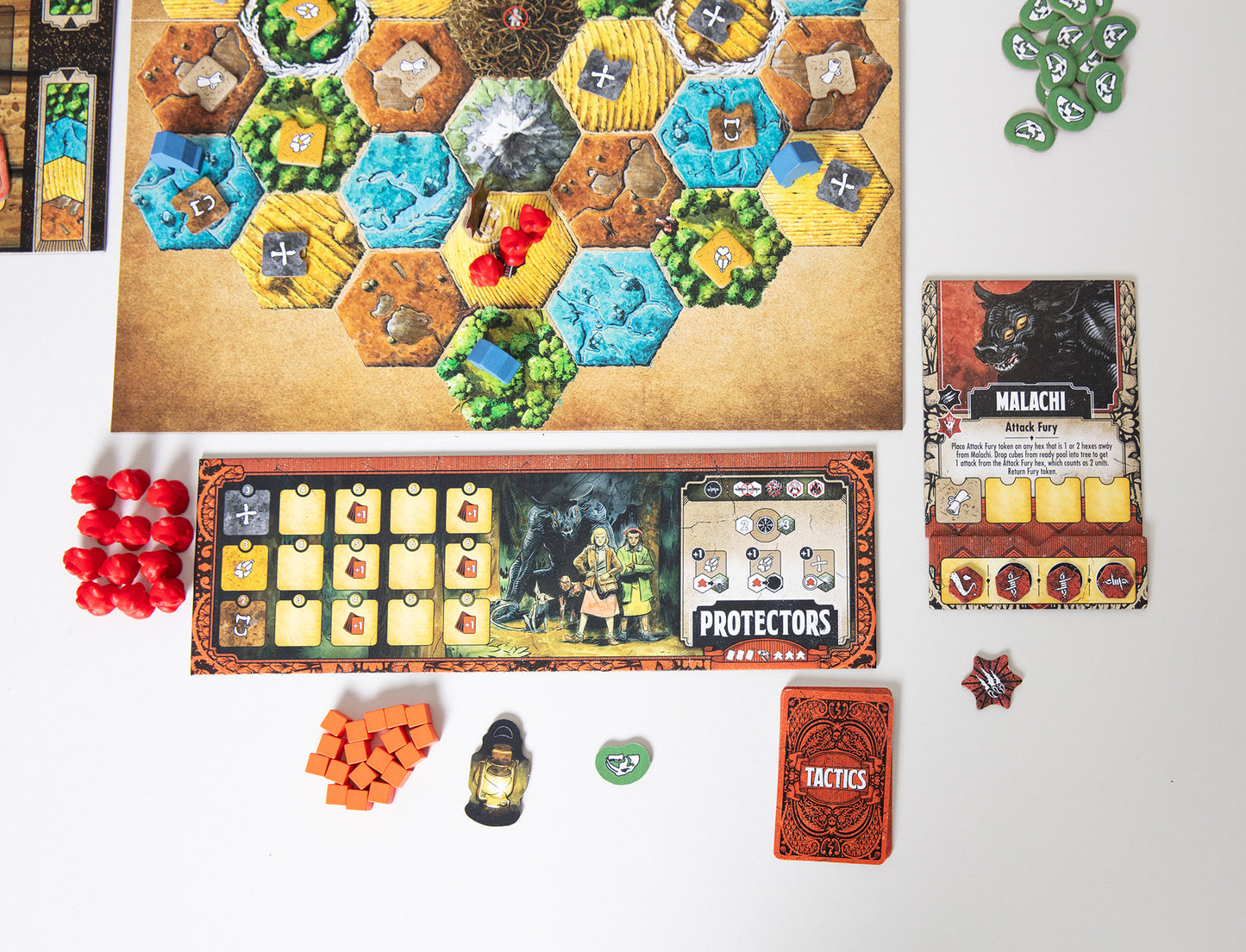 Harrow County board game protectors components